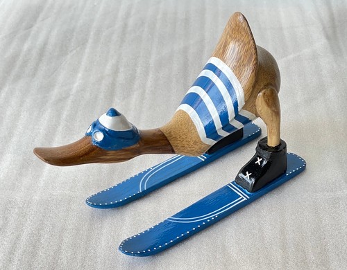 Skifahrer ente aus holz - aus, holz,
