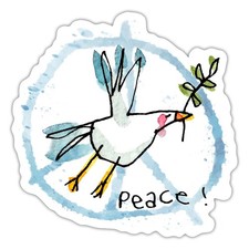 Möwe Friedenstaube No War Peace Frieden Peacemöwe Aufkleber Sticker