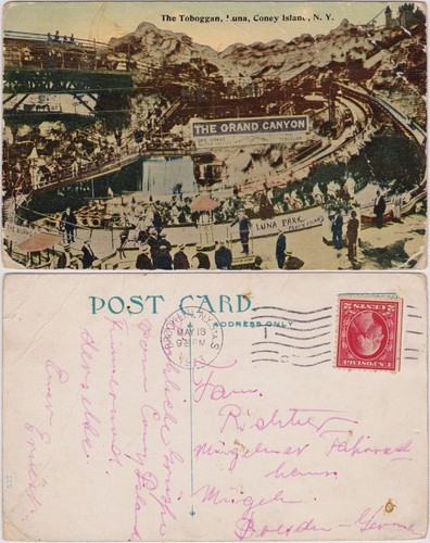 Postcard brooklyn the toboggan - brooklyn,