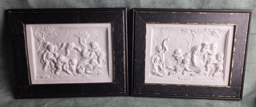 Vintage gips reliefs - reliefs, –