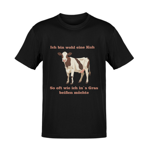 Shirt kuh ins gras beißen - kuh,