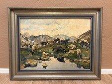 Schafe Ölgemälde  / Ölbild