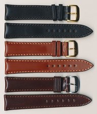 ECHTES JUCHTEN UHRENBAND, 20 + 22 mm, mit Polsterung