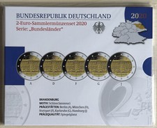 2 Euro Sammlermünzen-Set in PP, Deutschland 2020, Brandenburg-Schloss Sanssouci