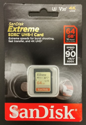 Sandisk extreme 64gb sdxc - extreme,