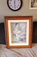 Vintage gerahmte 3D Ballerina
