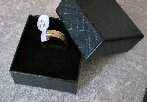 Titanring vergoldet - , +
