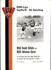 DDR-Liga 81/82 BSG Wismut Gera