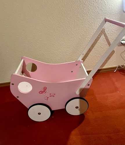 Kinder puppen wagen holz rosa - wagen,