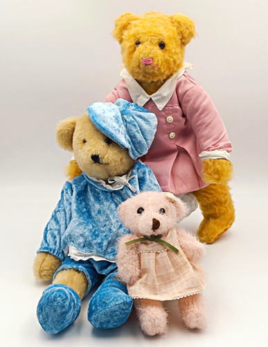 Vintage teddybär set - teddybär,