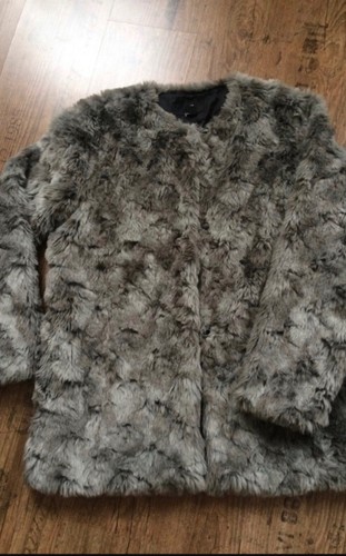 Pelzoptik jacke ohne kragen - jacke,
