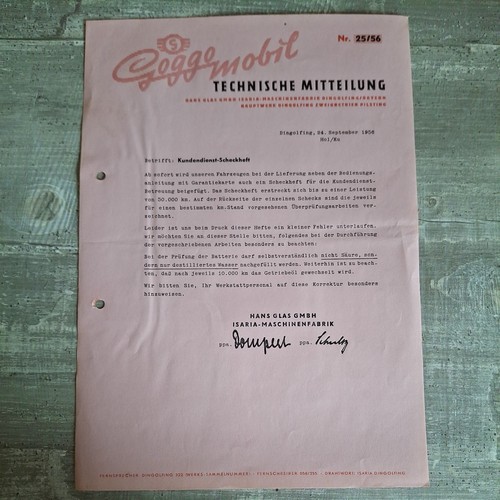 Original technische mitteilung - original,