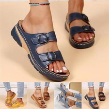 Damen Slippe Keilabsatz