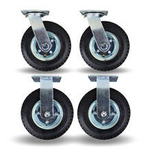 FROSAL Lenkrollen & Bockrollen SET 8“ Luftreifen Ø Rad 200 mm Rollen Luft 2.50-4