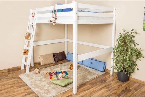 Kinder hochbett holz weiß mit - kinder,