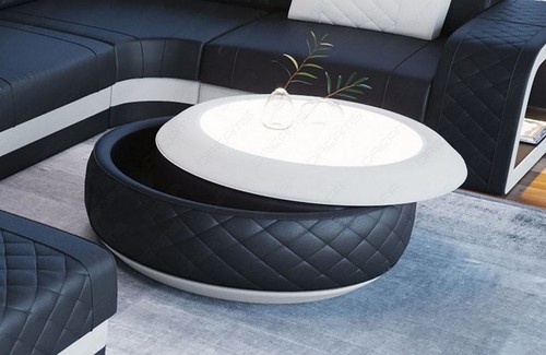 Leder sofa couchtisch - leder,