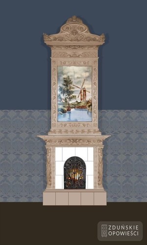 Jugendstil kachelofen nach - jugendstil,