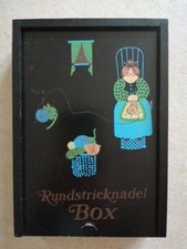 Rundstricknadel Box, Holz, vintage, rar, top
