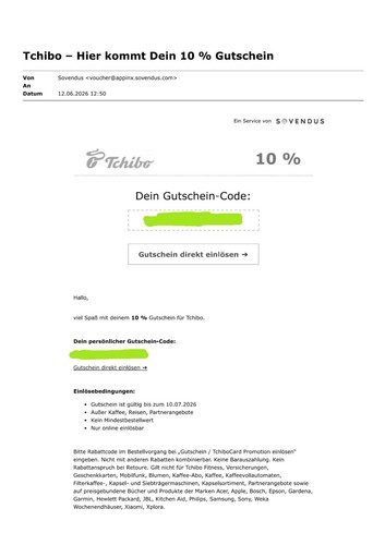 Tchibo gutschein gültig - tchibo,
