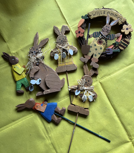 Konvolut osterdeko hasen holz - konvolut,