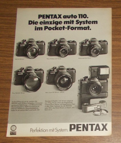 Seltene werbung vintage pentax - werbung,