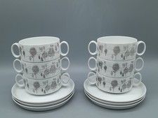 Rosenthal Polygon Winterreise 6 Suppentassen 6 Untertassen Tapio Wirkkala Bryk