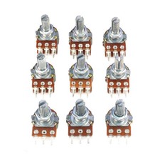 Variable Resistor Potentiometer Pot Stereo Mono 15/20mm Schaft Rotary Taper Poti