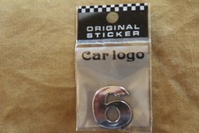 3D Chromziffer Chrombuchstabe „6" Buchstaben selbstklebend 28 mm Auto Aufkleber