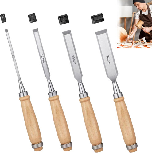 4tlg stechbeitel set - set, für