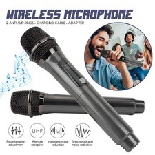 Dual Funkmikrofonen System drahtloses Karaoke Mikrofon Set Wireless Microphone
