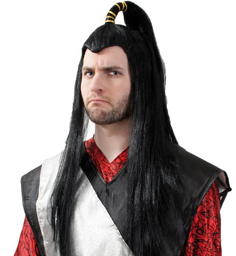 Samurai perücke mit - perücke, zopf