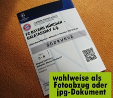 2023/24 --- FC Bayern München - Galatasaray -- Champions League Ticket / Foto