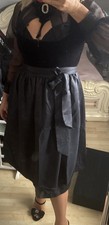 dirndl 40 Samt Schwarz 2 Teile