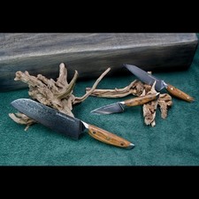 Damast messerset 3er set - -,