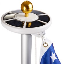 Flaggenmast Beleuchtung Solar Licht LED Lampe optional im Set mit goldener Kugel