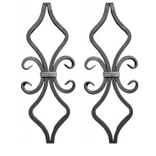 Rosette Schmiedeeisen 12x12mm / 12x6mm / 10x5mm Ornament  Zaun Deko Element