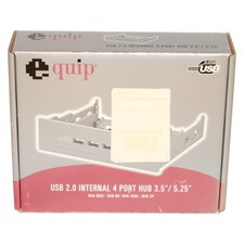 e-quip 4 Port USB 2.0 Hub Intern 3,5 / 5,25" Beige Grau Gehäuseeinbau Frontpanel