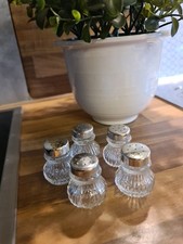 WMF mini ~ 5 x kleine Salz- und Pfefferstreuer Streuer Glas VINTAGE. Bitte LESEN