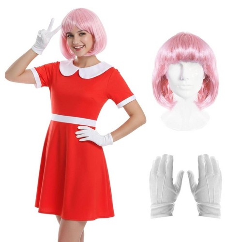 Damen rosa igel kostüm rot - rosa,