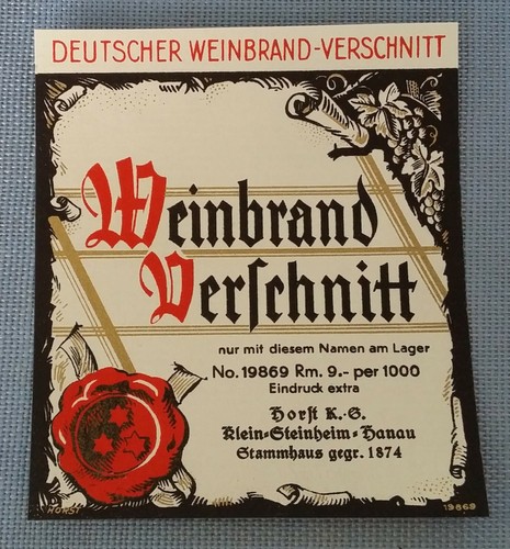 Altes schnapsetikett - altes,