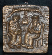 Kleines Wandrelief Messing