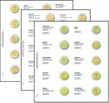 Lindner KARAT Vordruckblatt Blätter für 2€ Euro Gedenkmünzen Einzelblätter 1118