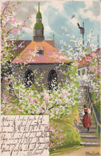 Künstlerkarte Mailick, signiert; gelaufen 1902.