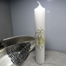 Taufkerze Hochzeitskerze Konfirmation Kommunionkerze mit Wachsmotiv 300x45mm