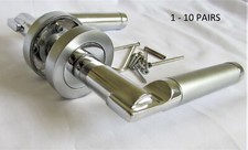 Schwerlast Serozzetta Stil Türhebel Griff auf Rose Chrom Silber Satin D27