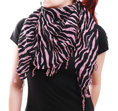 Baumwolltuch mit fransen zebra - baumwolltuch,