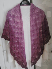 Schultertuch -Dreieckstuch -Gestricktes Unikat -Handarbeit -Farbverlauf