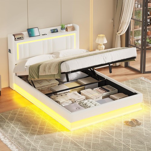 Bett mit led beleuchtung - bett,