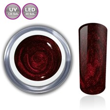 Farbgel Rot Metallic Je t'aime UV Color Gel Red French Nagel Design Nail Art 5ml