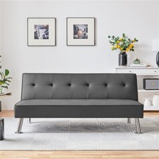 Sofa Couch Schlafsofa Bettsofa Klappsofa mit Schlaffunktion Kunstleder Klappbett